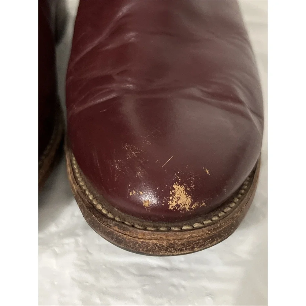 Potro Salvaje Mexican Genuine Leather Boots Mens 28 Mexico 9.5-10 US Charro Red